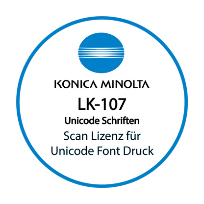 Konica Minolta - Scan Lizenz LK-107 - Unicode Schriften