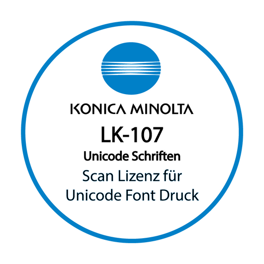 Konica Minolta - Scan Lizenz LK-107 - Unicode Schriften